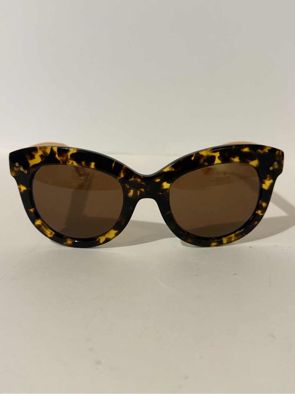 Krewe du Optic Julia Polarized Tortoiseshell Cat-Eye Sunglasses - Brown Lenses